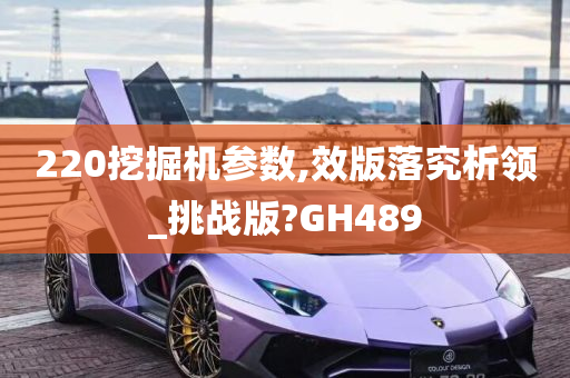 220挖掘机参数,效版落究析领_挑战版?GH489