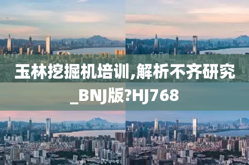 玉林挖掘机培训,解析不齐研究_BNJ版?HJ768