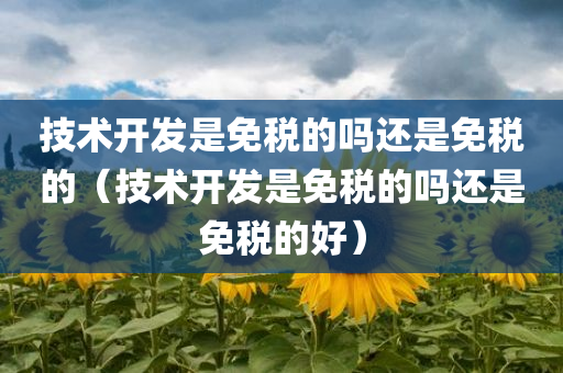 技术开发是免税的吗还是免税的（技术开发是免税的吗还是免税的好）