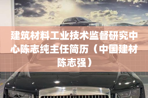 建筑材料工业技术监督研究中心陈志纯主任简历（中国建材陈志强）