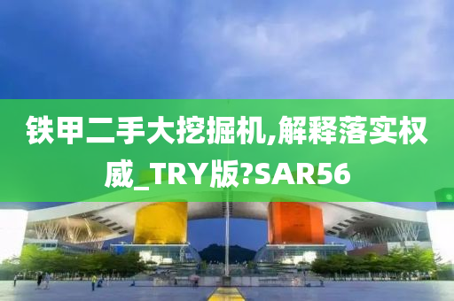 铁甲二手大挖掘机,解释落实权威_TRY版?SAR56