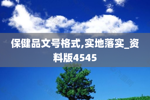 保健品文号格式,实地落实_资料版4545