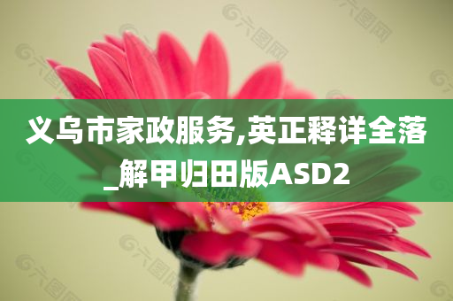 义乌市家政服务,英正释详全落_解甲归田版ASD2