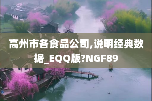 高州市各食品公司,说明经典数据_EQQ版?NGF89