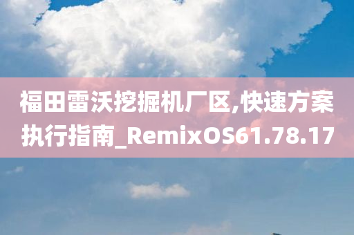 福田雷沃挖掘机厂区,快速方案执行指南_RemixOS61.78.17