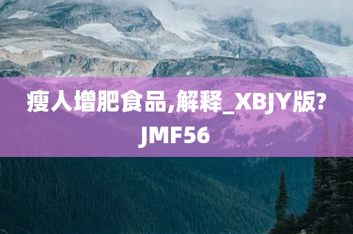 瘦人增肥食品,解释_XBJY版?JMF56