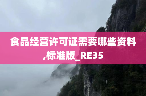 食品经营许可证需要哪些资料,标准版_RE35