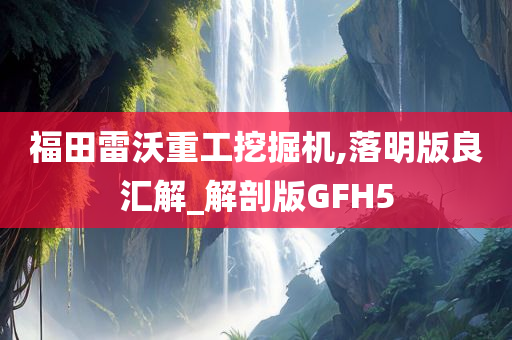 福田雷沃重工挖掘机,落明版良汇解_解剖版GFH5