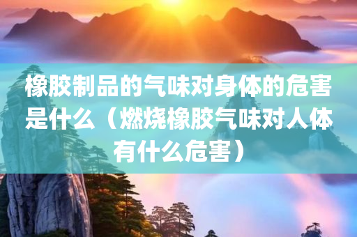 橡胶制品的气味对身体的危害是什么（燃烧橡胶气味对人体有什么危害）