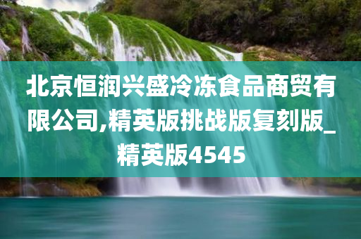 北京恒润兴盛冷冻食品商贸有限公司,精英版挑战版复刻版_精英版4545