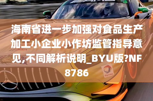 海南省进一步加强对食品生产加工小企业小作坊监管指导意见,不同解析说明_BYU版?NF8786