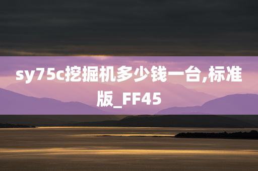 sy75c挖掘机多少钱一台,标准版_FF45