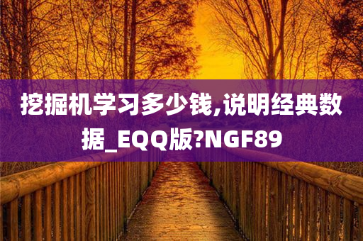 挖掘机学习多少钱,说明经典数据_EQQ版?NGF89