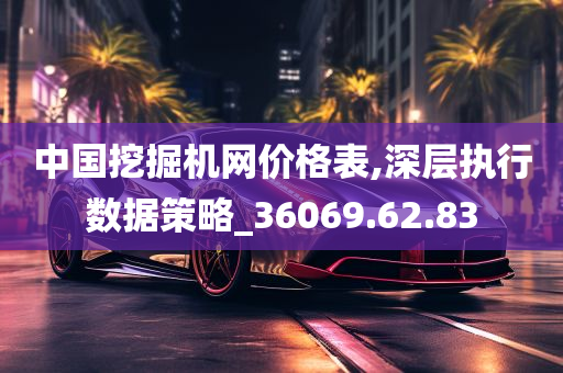 中国挖掘机网价格表,深层执行数据策略_36069.62.83