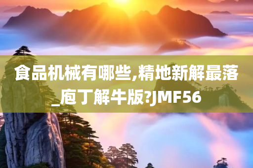 食品机械有哪些,精地新解最落_庖丁解牛版?JMF56