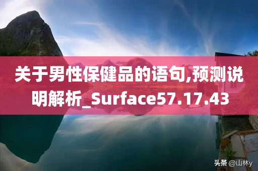 关于男性保健品的语句,预测说明解析_Surface57.17.43