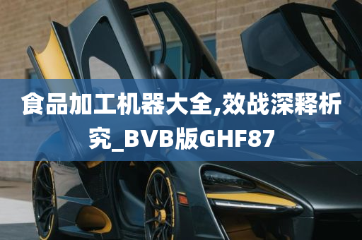 食品加工机器大全,效战深释析究_BVB版GHF87