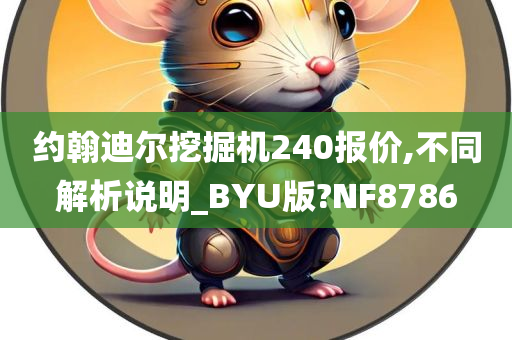 约翰迪尔挖掘机240报价,不同解析说明_BYU版?NF8786