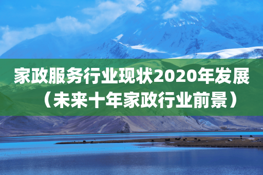 家政服务行业现状2020年发展（未来十年家政行业前景）