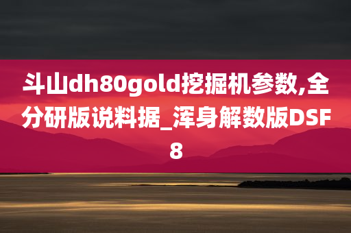 斗山dh80gold挖掘机参数,全分研版说料据_浑身解数版DSF8