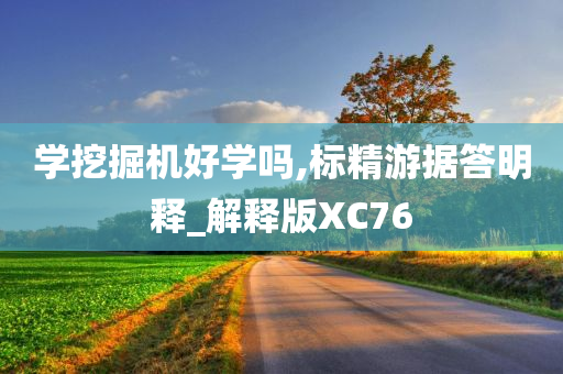 学挖掘机好学吗,标精游据答明释_解释版XC76