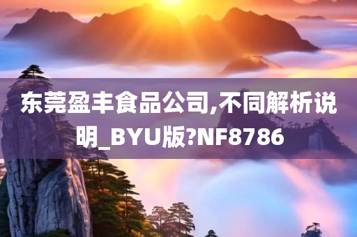 东莞盈丰食品公司,不同解析说明_BYU版?NF8786