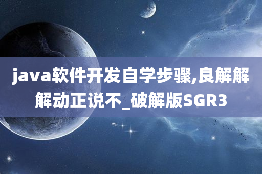 java软件开发自学步骤,良解解解动正说不_破解版SGR3