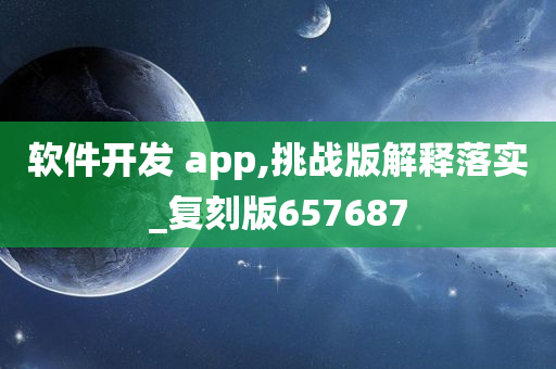 软件开发 app,挑战版解释落实_复刻版657687