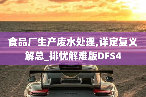 食品厂生产废水处理,详定复义解总_排忧解难版DFS4