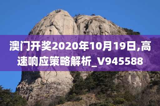 澳门开奖2020年10月19日,高速响应策略解析_V945588