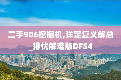 二手906挖掘机,详定复义解总_排忧解难版DFS4