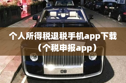 个人所得税退税手机app下载（个税申报app）