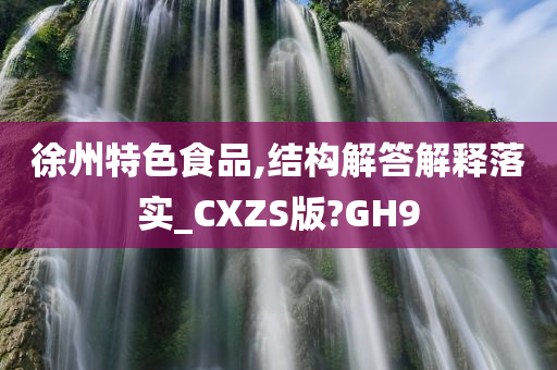 徐州特色食品,结构解答解释落实_CXZS版?GH9