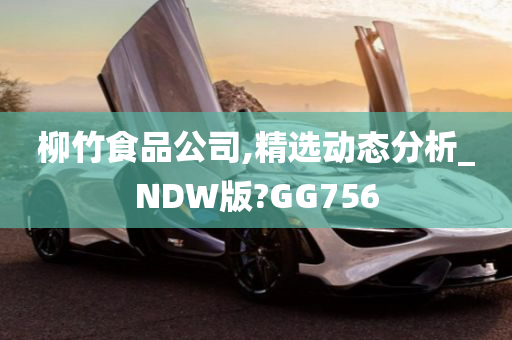 柳竹食品公司,精选动态分析_NDW版?GG756