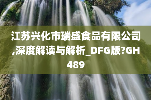 江苏兴化市瑞盛食品有限公司,深度解读与解析_DFG版?GH489