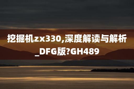 挖掘机zx330,深度解读与解析_DFG版?GH489