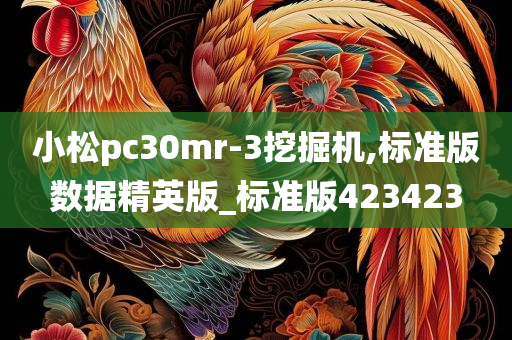 小松pc30mr-3挖掘机,标准版数据精英版_标准版423423