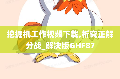 挖掘机工作视频下载,析究正解分战_解决版GHF87