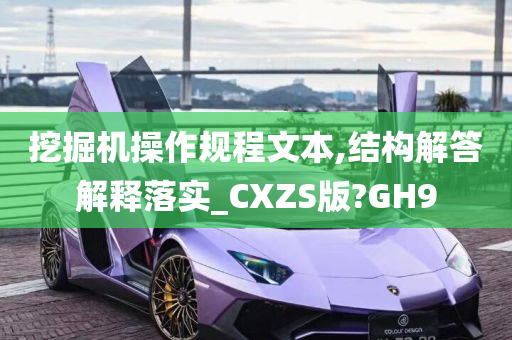 挖掘机操作规程文本,结构解答解释落实_CXZS版?GH9