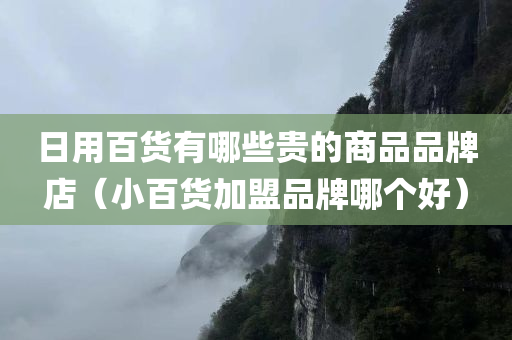 日用百货有哪些贵的商品品牌店（小百货加盟品牌哪个好）