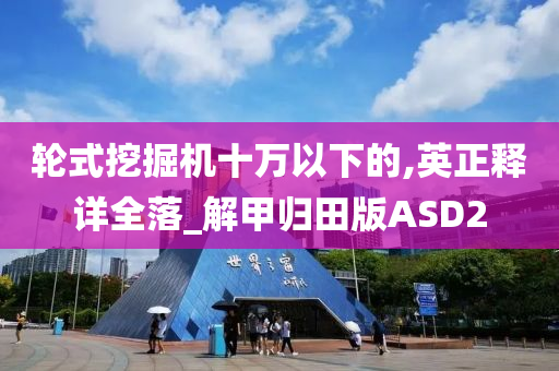 轮式挖掘机十万以下的,英正释详全落_解甲归田版ASD2