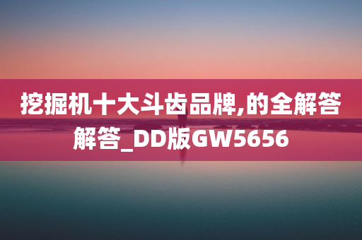 挖掘机十大斗齿品牌,的全解答解答_DD版GW5656