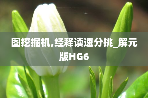 图挖掘机,经释读速分挑_解元版HG6