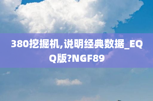 380挖掘机,说明经典数据_EQQ版?NGF89