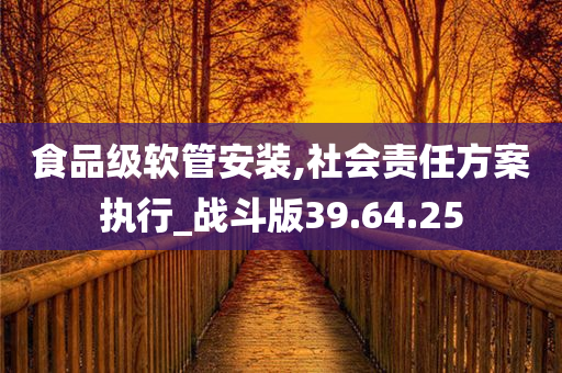 食品级软管安装,社会责任方案执行_战斗版39.64.25