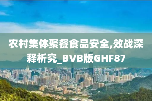 农村集体聚餐食品安全,效战深释析究_BVB版GHF87