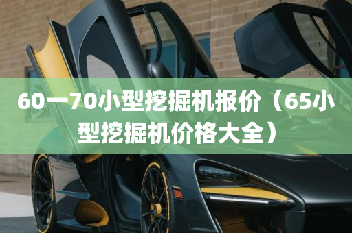 60一70小型挖掘机报价（65小型挖掘机价格大全）