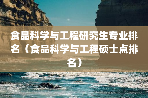 食品科学与工程研究生专业排名（食品科学与工程硕士点排名）