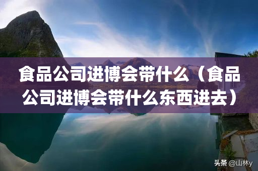 食品公司进博会带什么（食品公司进博会带什么东西进去）