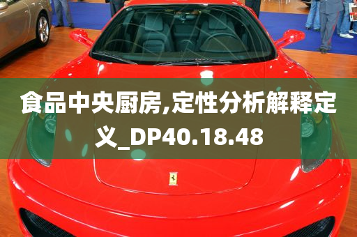 食品中央厨房,定性分析解释定义_DP40.18.48